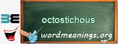 WordMeaning blackboard for octostichous
